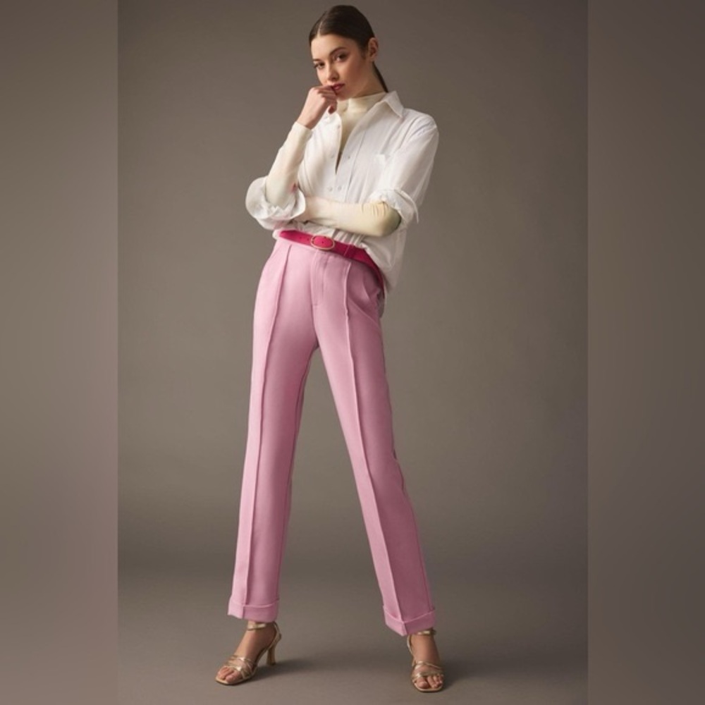 Maeve Anthropologie Seamed Trousers Pink Size 2